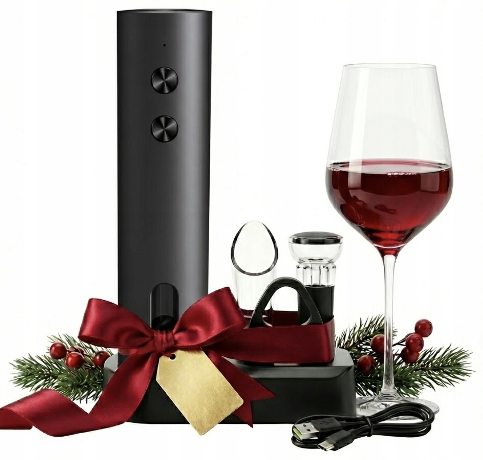 Premium Model 2026 Usb Dárek Elektrický otvírák na víno s vývrtkou