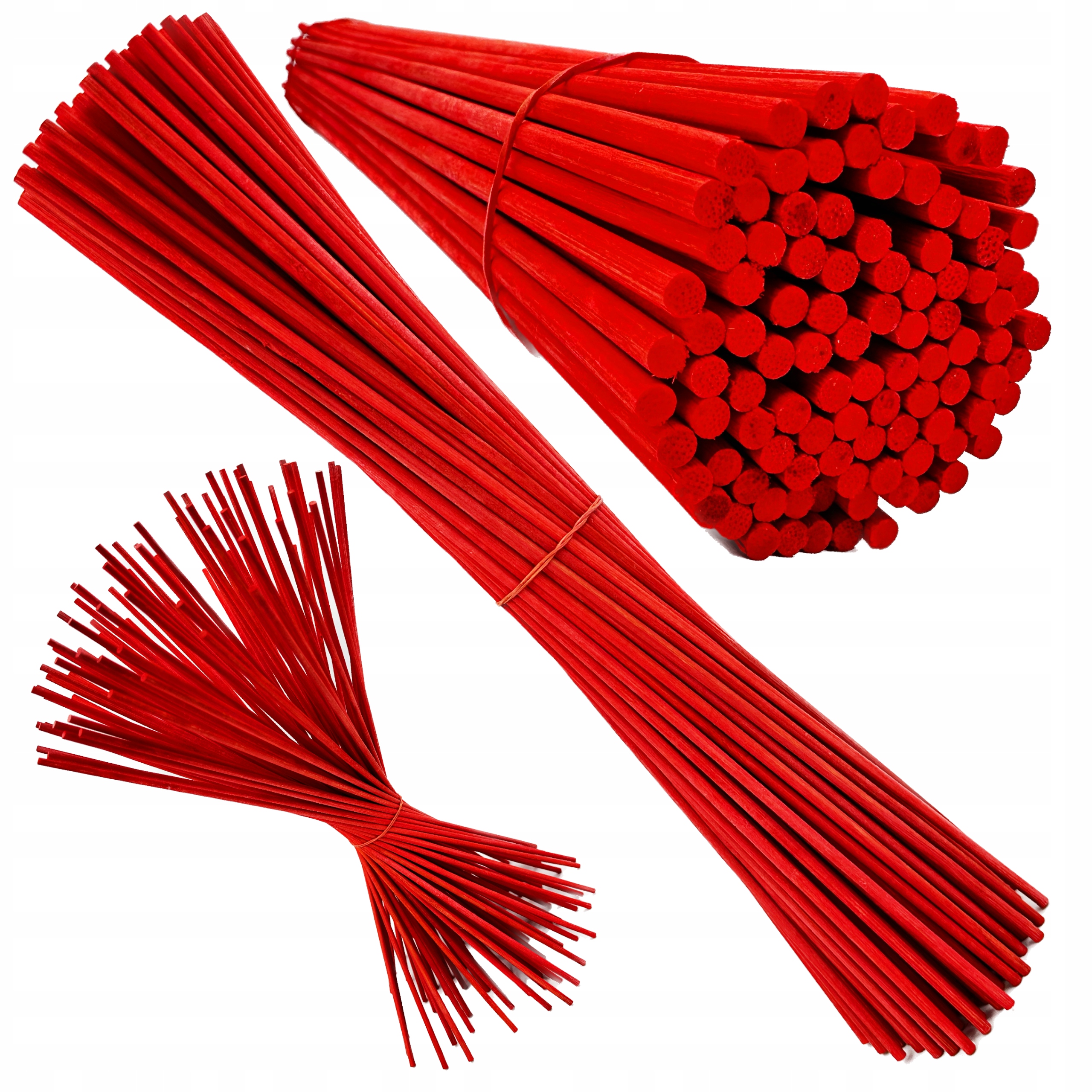 Patyki do Waty Cukrowej CZERWONE patyczki 100szt