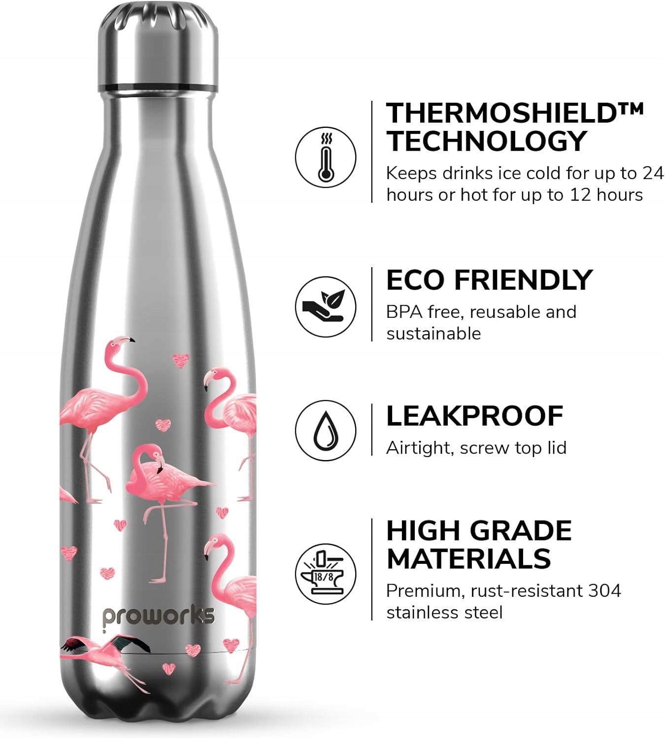 Butelka Proworks 750 ml termos FLAMING FLAMINGI W7 EAN (GTIN) 5054937515682
