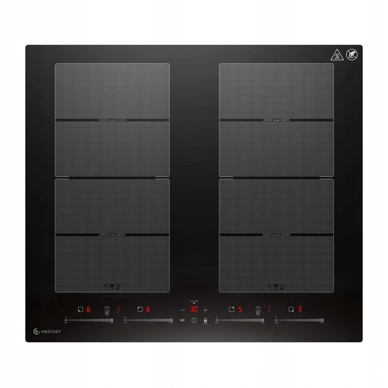 Indukční varná deska Amzchef CE-FS-I74S-FFDD10 4 pole