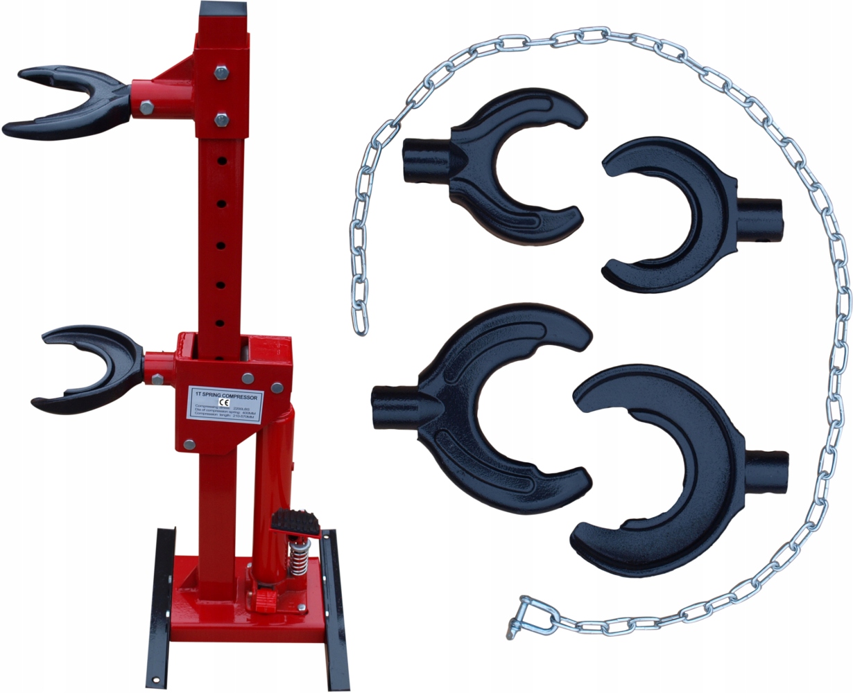1T Hydraulický Stahovač Pružin – Velký A Silný – Vyměnitelné Adaptéry