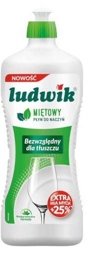 

Płyn do mycia naczyń Ludwik Miętowy 900ml