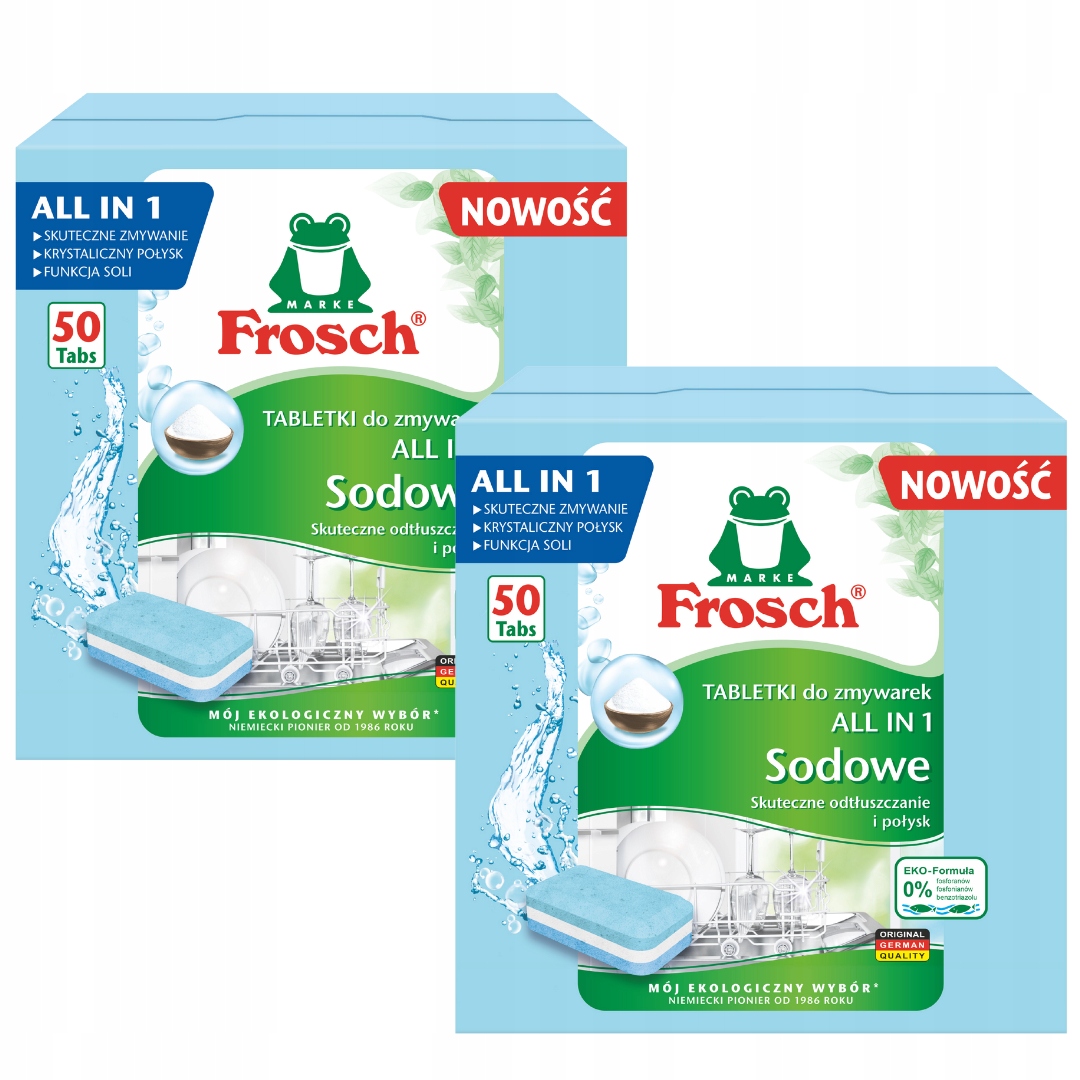Levně Frosch Se Sodou tablety do myčky nádobí All in 1 50 ks x2