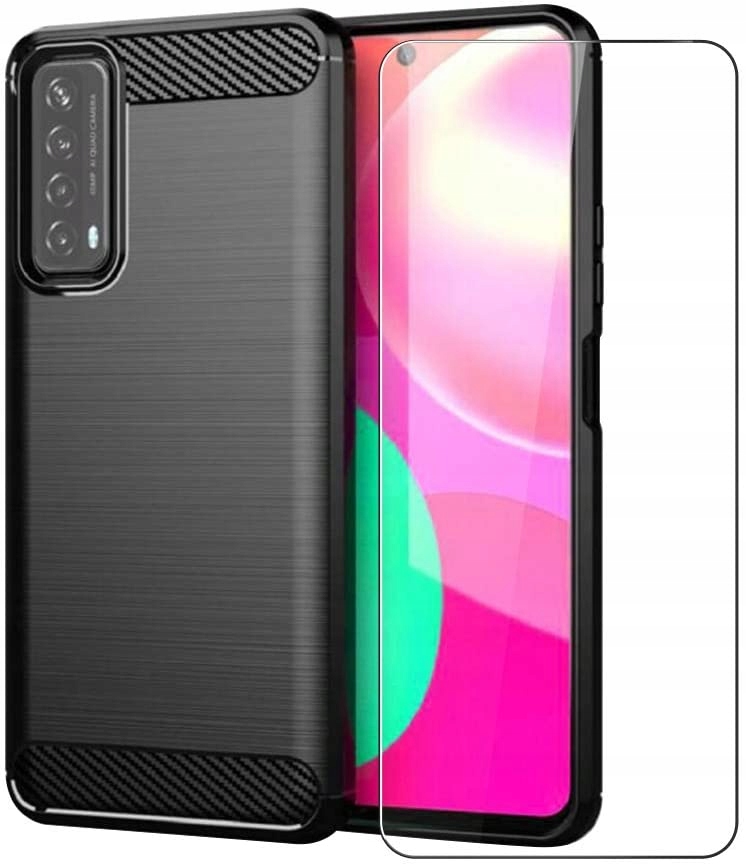 

Etui na Huawei P Smart 2021 Karbon Case Szkło