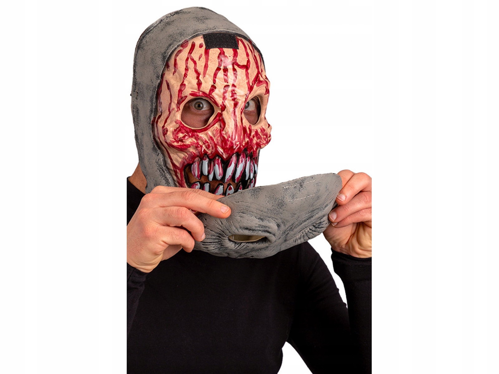 Latexová maska Oby Halloween Horor mimozemšťan s dvojitou tváří