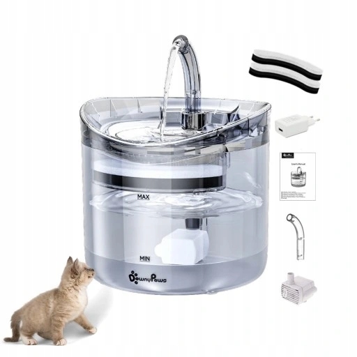 Levně Automatická Fontána Pro Kočky A Psy 2L Transparentní
