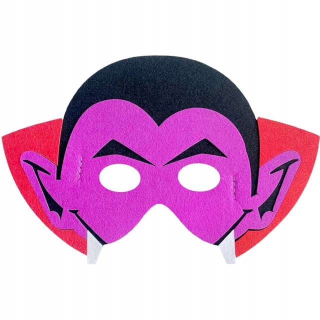 MASKA filcowa WAMPIR fioletowy HALLOWEEN drakula