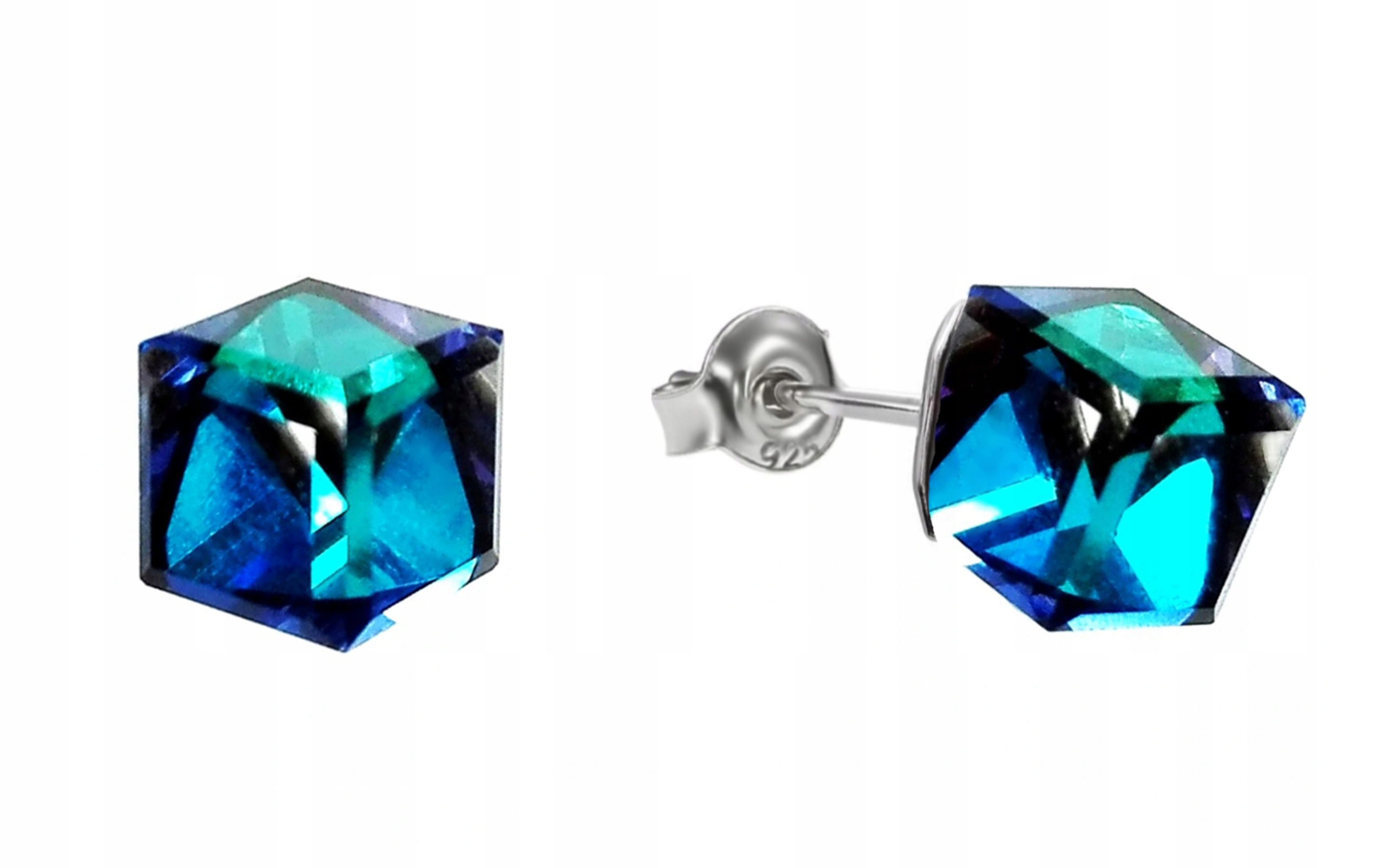 

Kolczyki srebrne Swarovski kostki cube