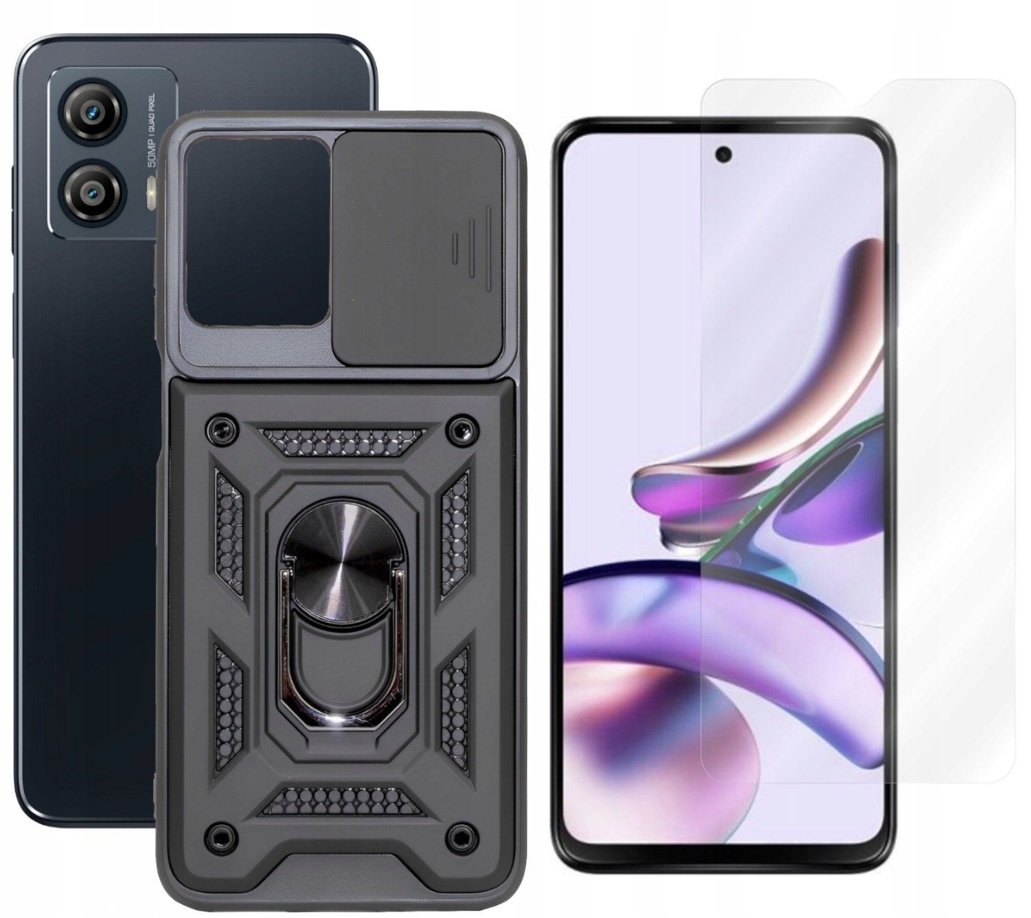 

Etui Camshield do Moto G13 G23 4G G53 5G Szkło