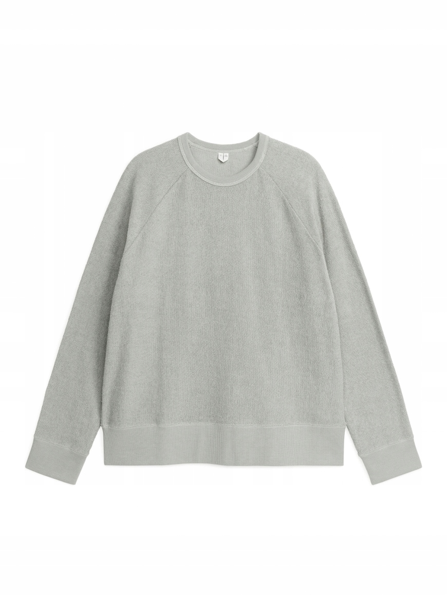 ARKET GŁADKA BLUZA BEZ KAPTURA L