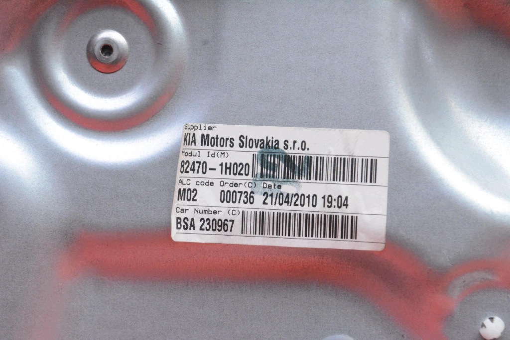 window regulator left front EU 82470-1H020 KIA CEED 1 and 5D HB LIFT 06-10