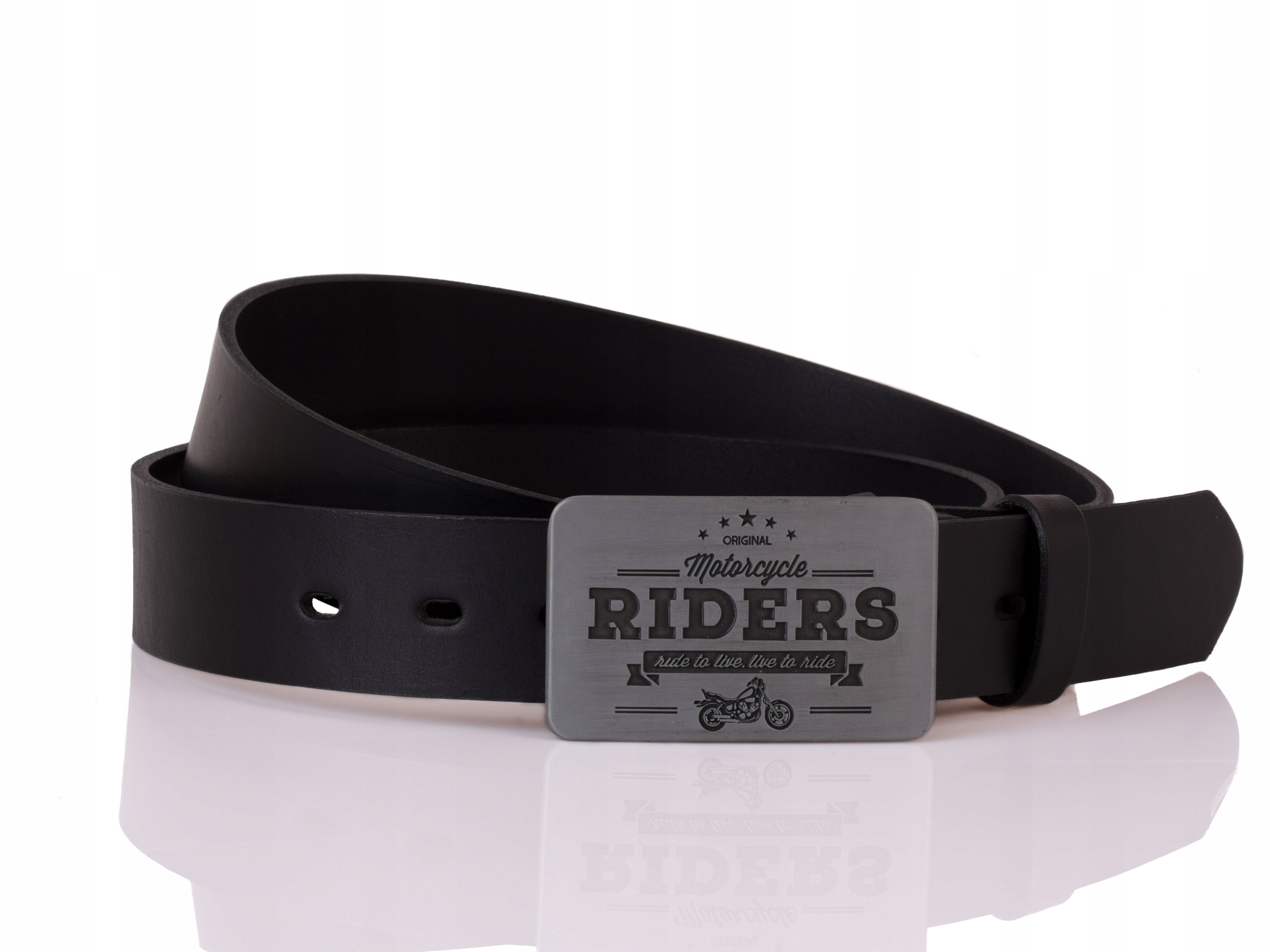 

Skórzany Pasek do spodni Motor Riders 4cm 145 6XL