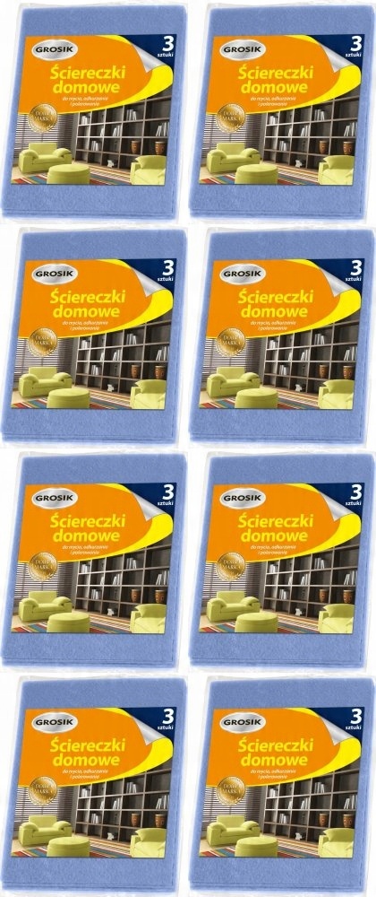 

Grosik Ścierki Ściereczki Domowe 3 Sztuki x8
