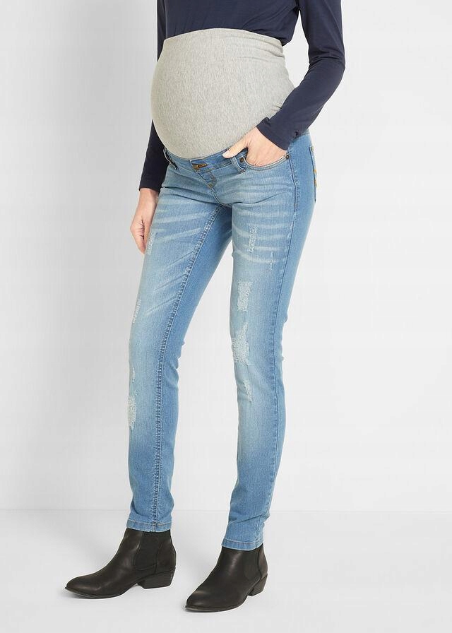 L96918 A17 SPODNIE JEANS CIĄŻOWE 40