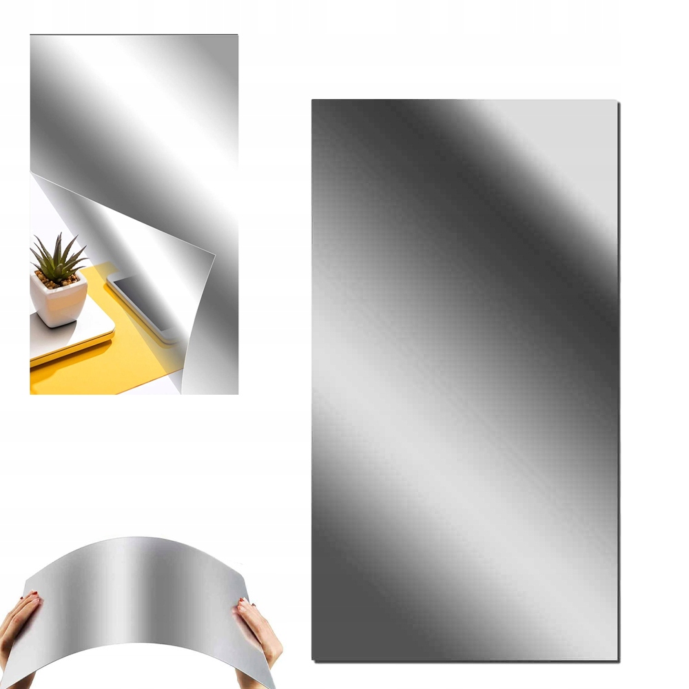 Fólie Zrcadlová Zrcadlo Nástěnná, Odolná Proti Výbuchu, Samolepicí, 200 X 60 CM, Pvc