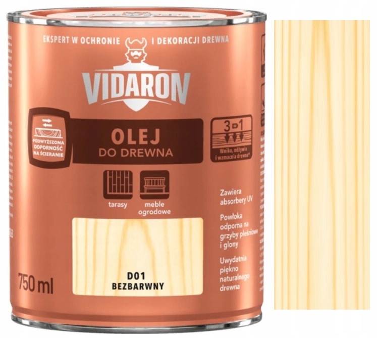 

Vidaron Olej Do Drewna Bezbarwny D01 0.75L