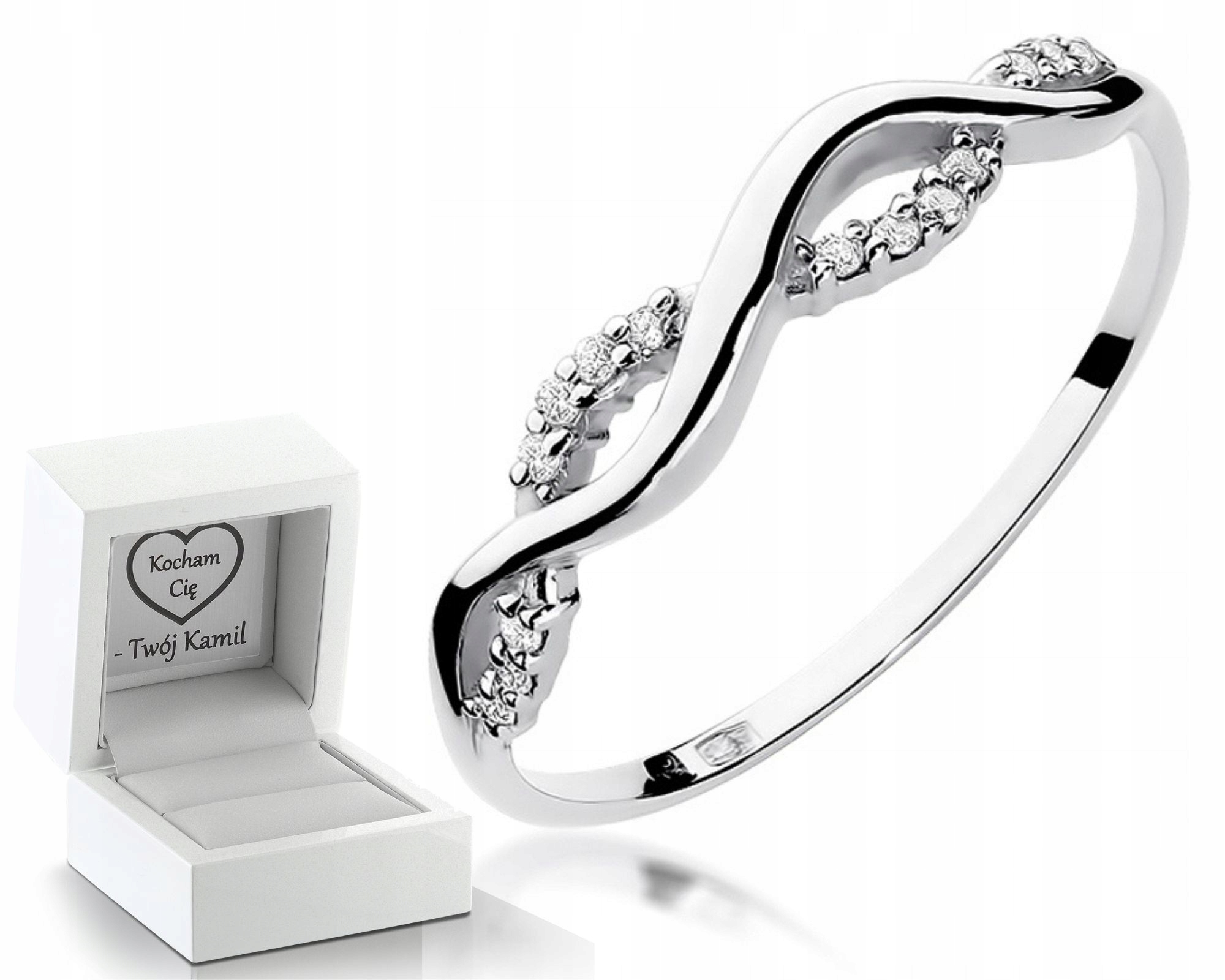 Prstýnek S Brilianty Gravírování Bonus 585 Zlato Jako Dárek