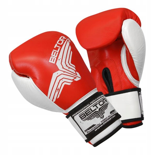 BELTOR RĘKAWICE BOKSERSKIE TRENINGOWE PRO-FIGHT 10 OZ SKÓRA NATURALNA