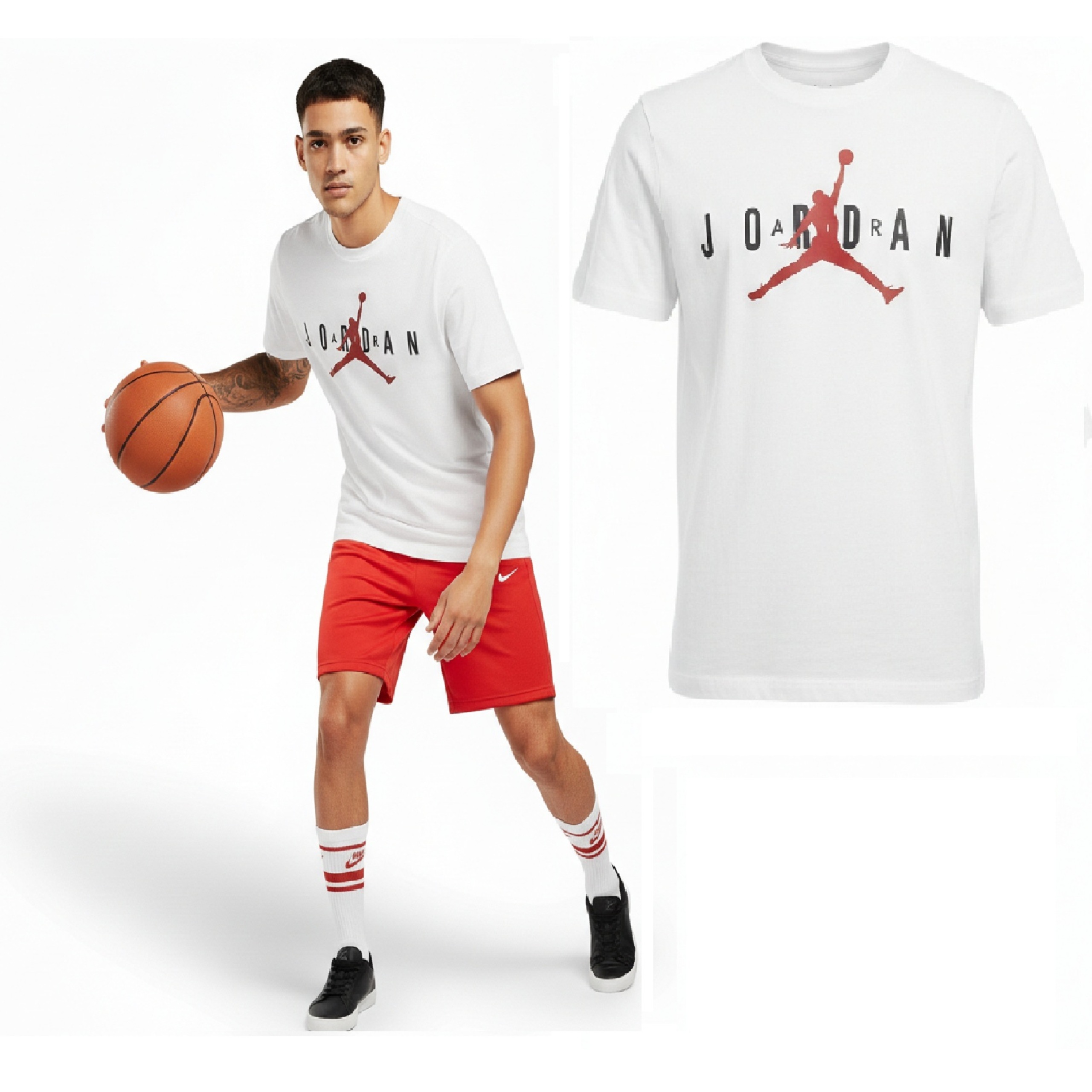T-shirt Nike Jordan Air Koszulka Męska Jordan Jumpman Biała Bawełna 100% XL