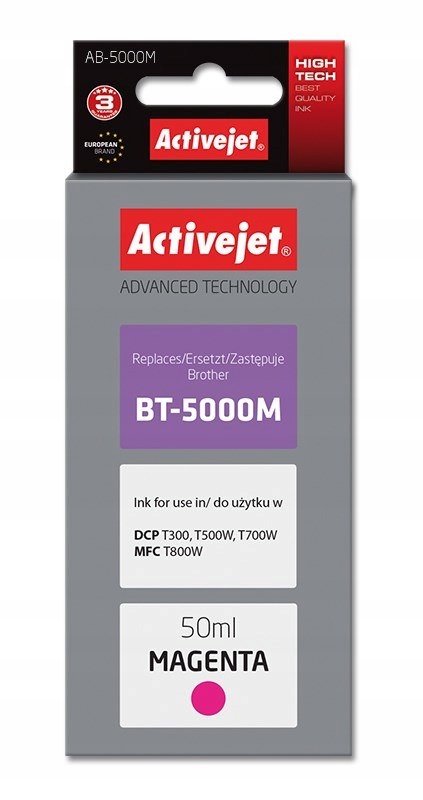 Activejet AB-5000M Tusz Buteleczka z atramentem (zamiennik Brother BT-5000M