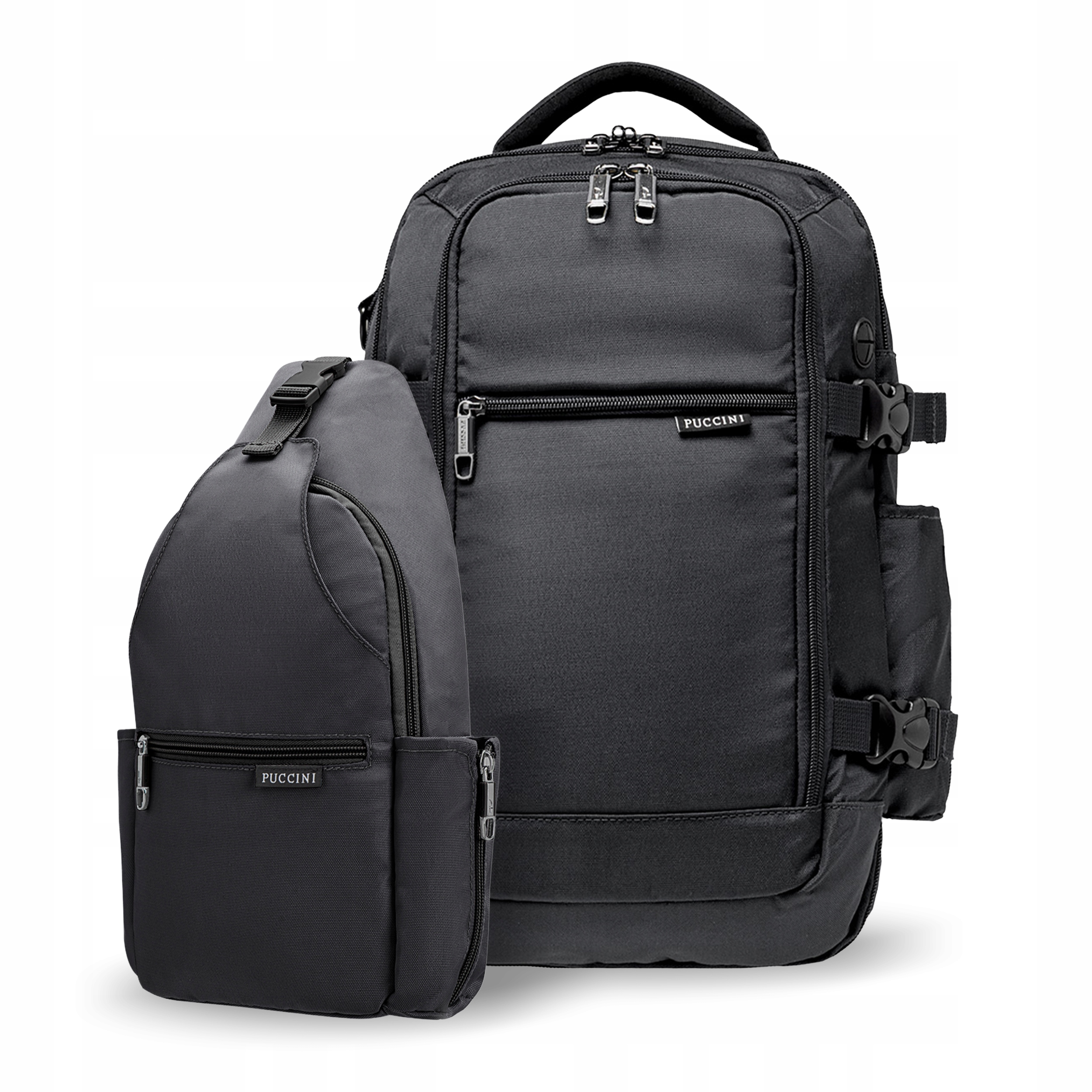 Batoh Do Letadla Černý Ledvinka Crossbody Puccini Sada na Dárek