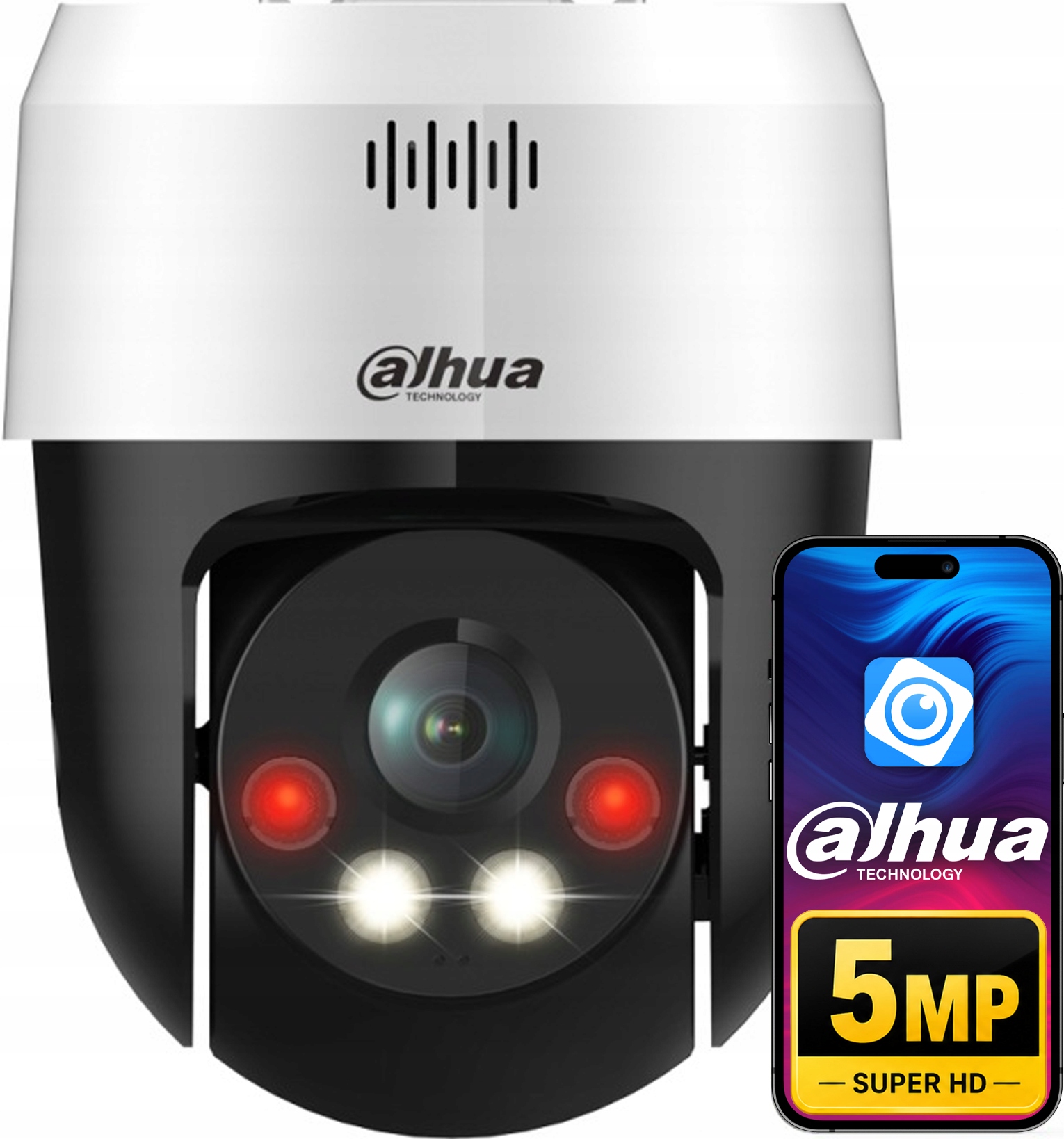 Venkovní otočná kamera PoE 5Mpx 3K Dahua Dual Light Audio Detekce pohybu