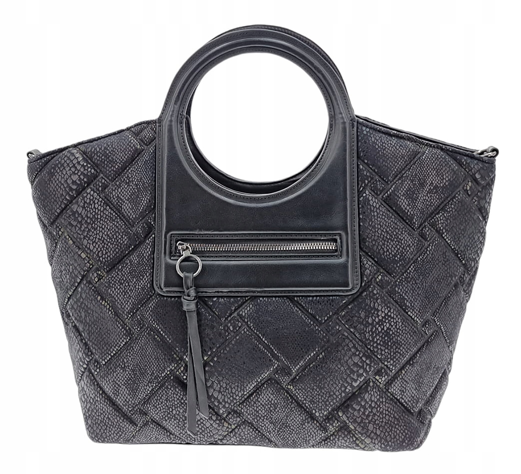 Černá prošívaná dámská shopper kabelka Maria C.