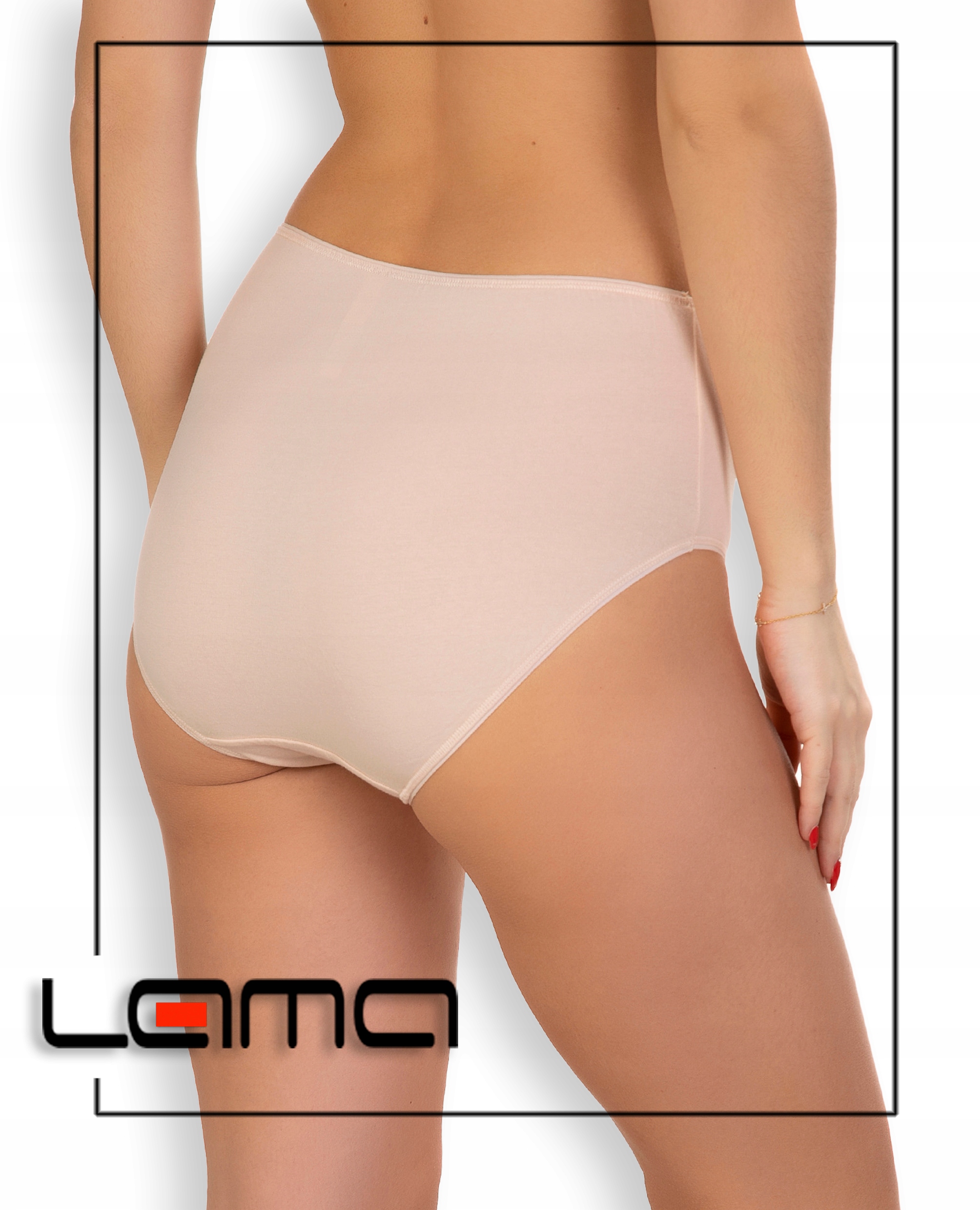 LAMA 400 MD MIDI FIGI DAMSKIE 2 pak bi/beż 3XL Rozmiar 3XL