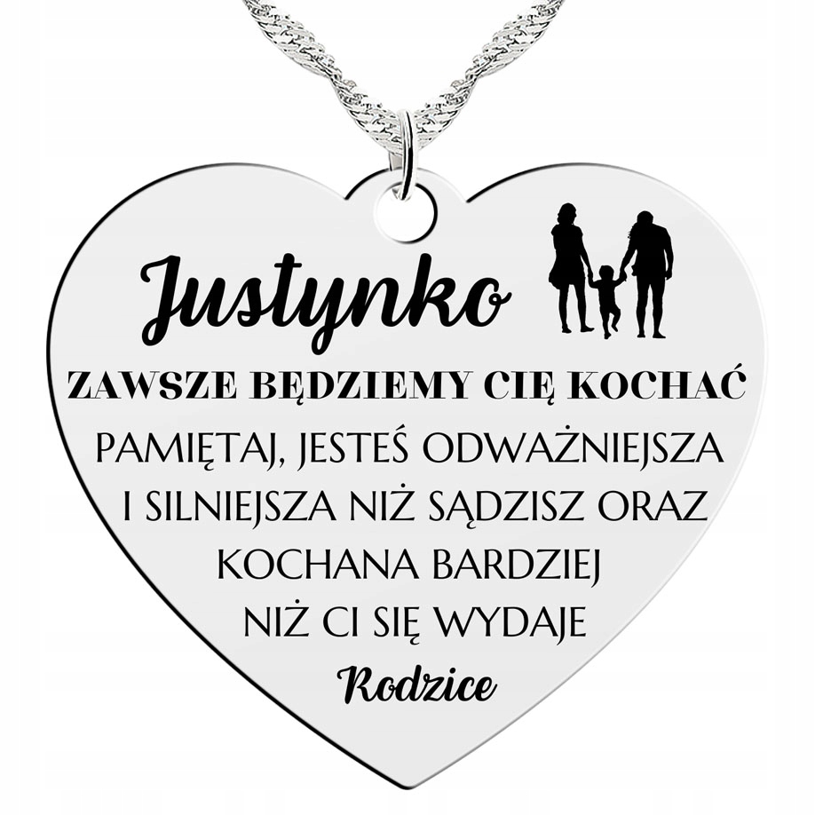 

Naszyjnik Serce Dla Córki Od Rodziców Niej