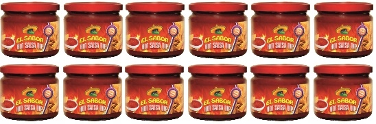 12x 300g El Sabor Dip Hot Salsa Karton