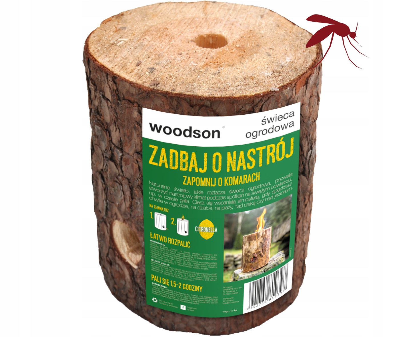 

Woodson Świeca Ogrodowa Citro Odstrasza Komary