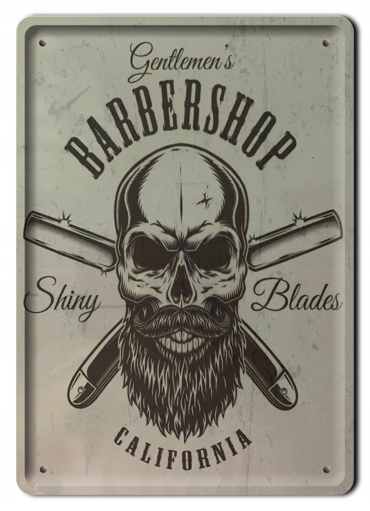 Barber Plakat Metalowy Szyld Obrazek Retro #20052