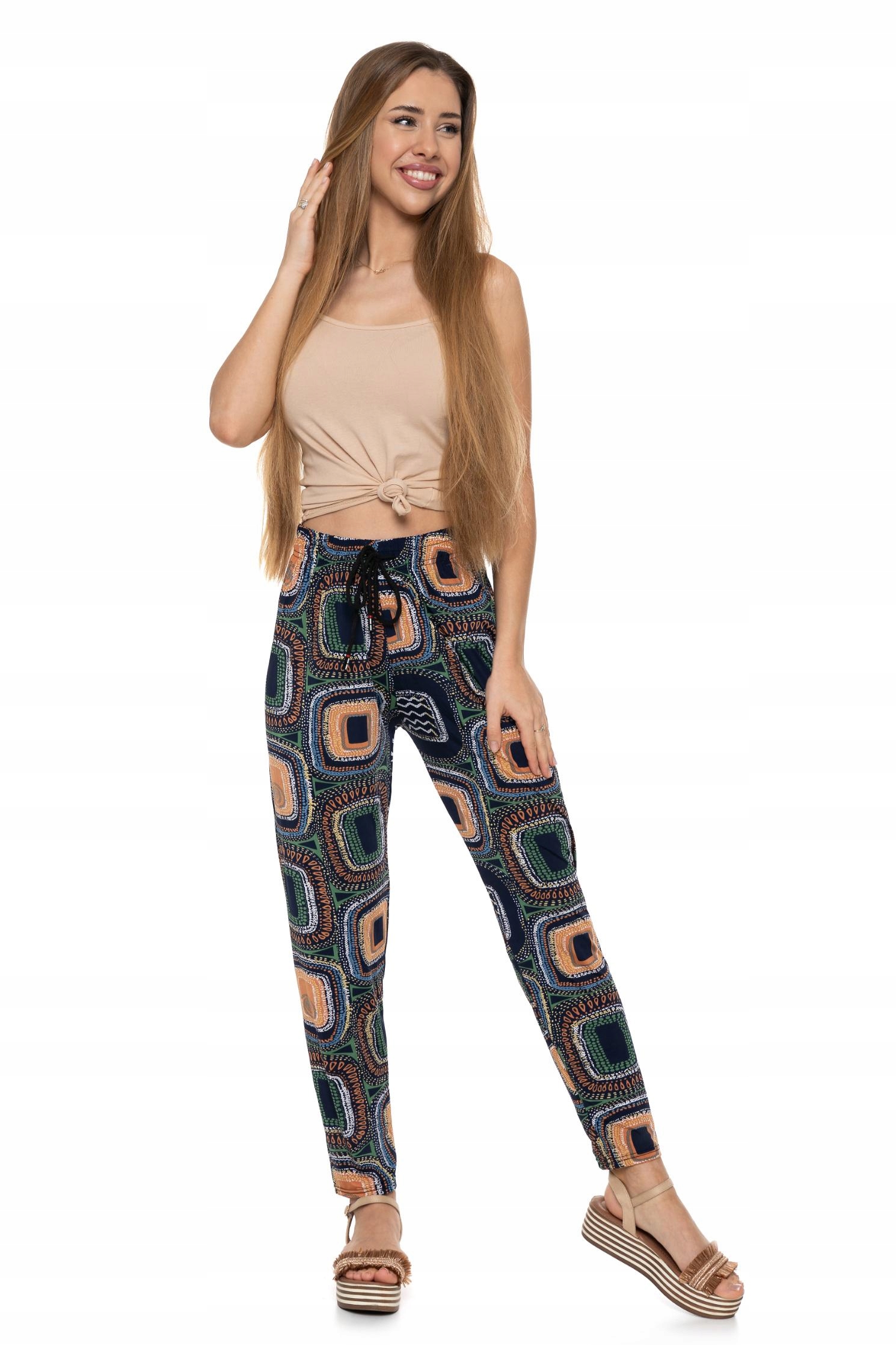 Alladynki Luźne Spodnie Damskie Haremki Proste Nogawki Pumpy L/XL MORAJ Kolekcja Wiosna - lato