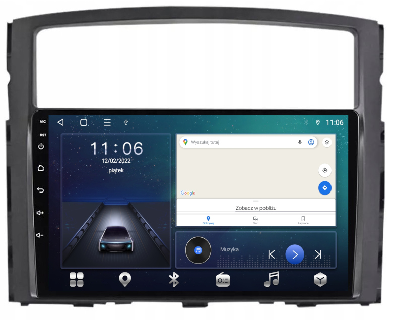 Rádio Android Mitsubishi Pajero 2006-2014 64GB Sim