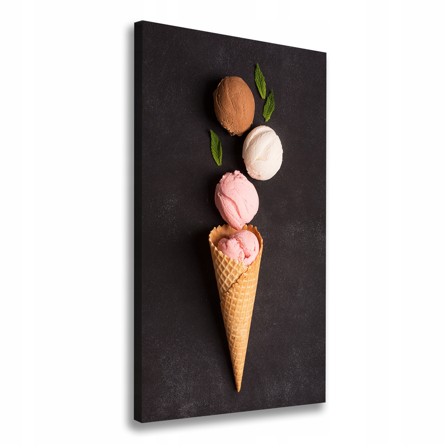 

Foto obraz na płótnie Lody w wafelku 50x100 cm