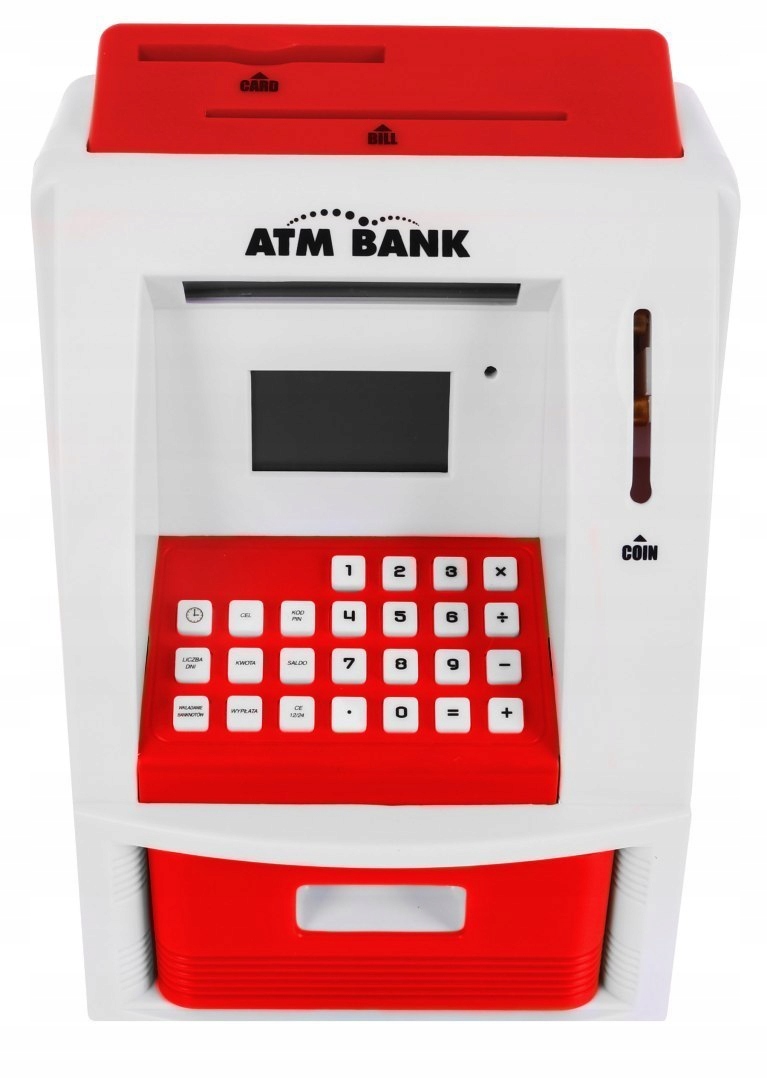 

Bankomat Skarbonka polskie nominały karta Pin