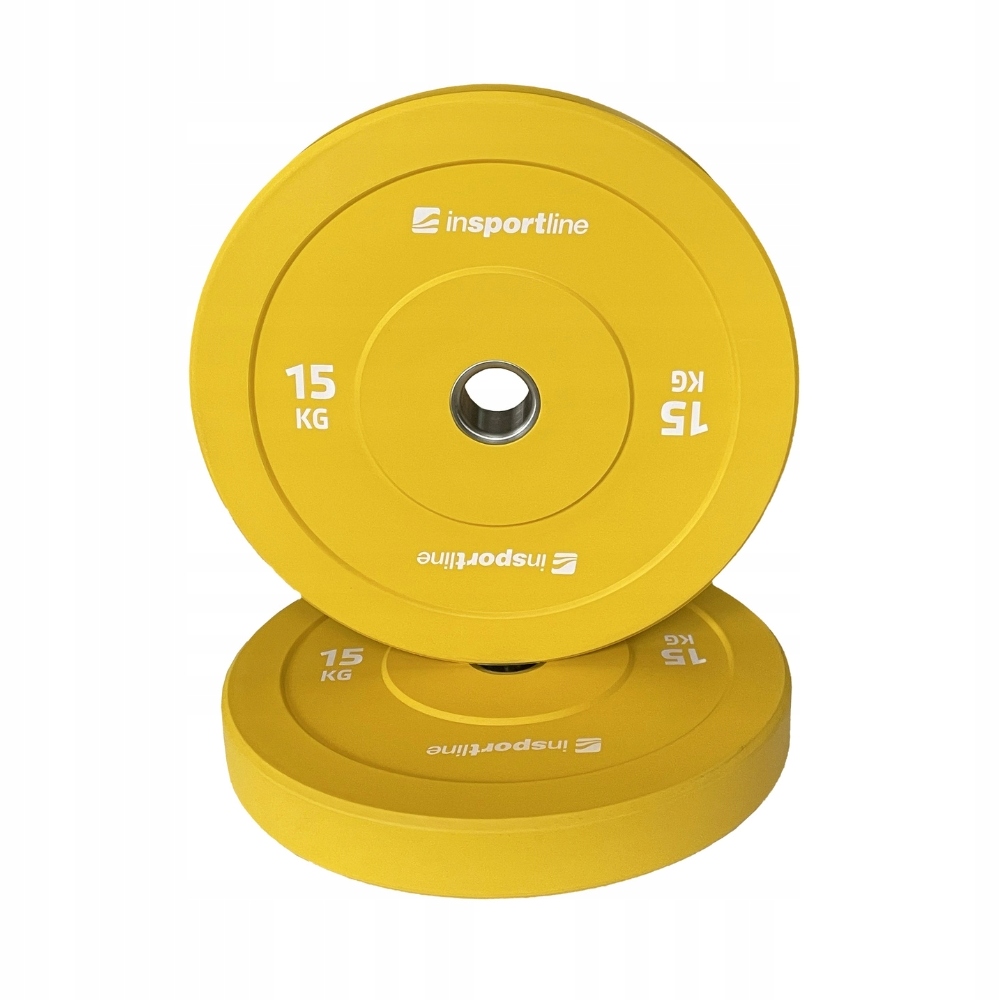 Obciążenie Olimpijskie 15 Kg inSPORTline Bumper Plate 50 MM talerz gumowany
