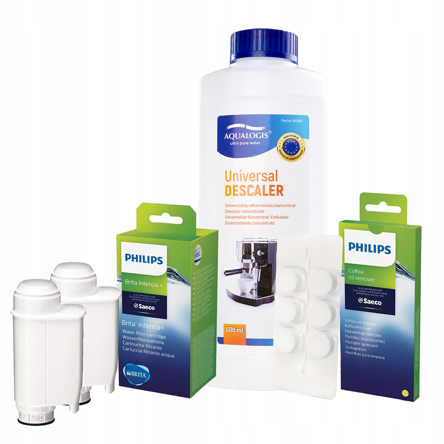 2x Filtr do kávovaru Philips Univerzální odvápňovač 0,5 l Tablety