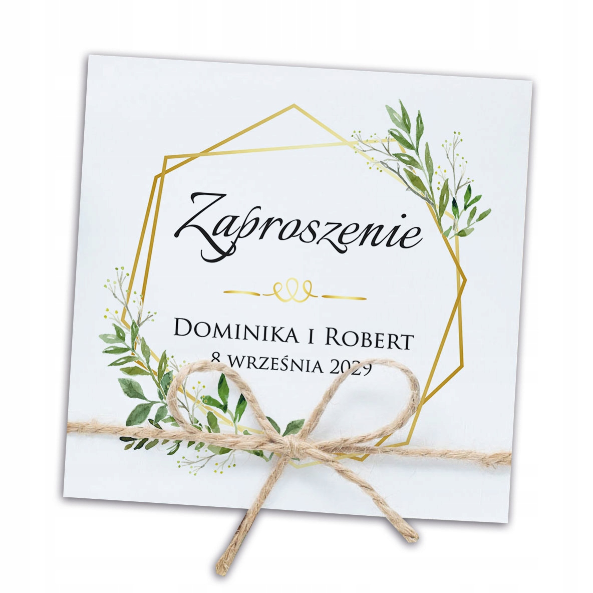 Zaproszenia na ślub cywilny wesele boho W 2 DNI!