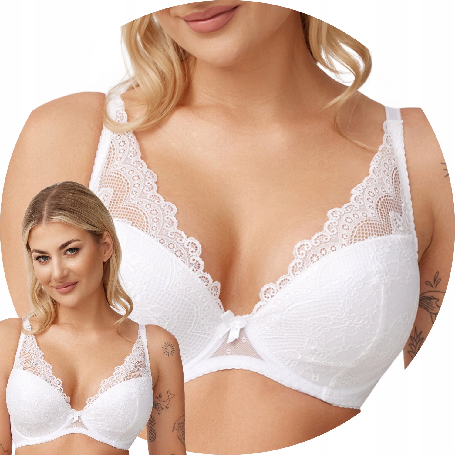 Azal Wera Biustonosz półusztywniany Semi Soft biały 85D