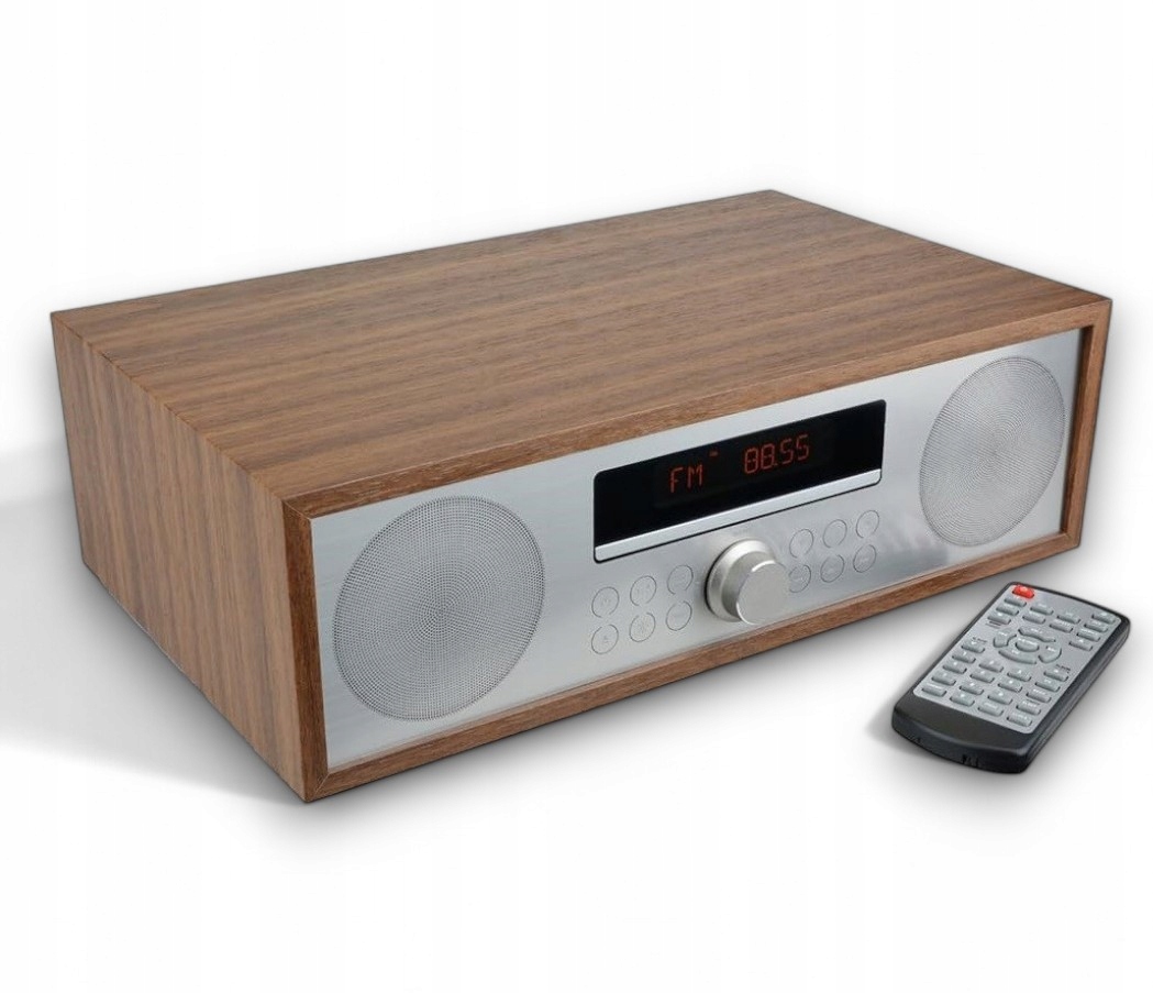 WIEŻA ODTWARZACZ CD USB Bluetooth RADIO DOMOWE MINIWIEŻA MP3 RETRO