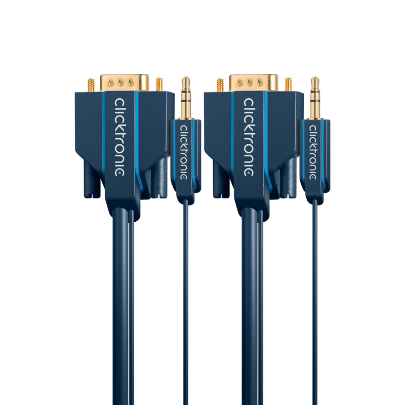 CLICKTRONIC Kabel VGA z Audio Jack 3,5mm 3m Długość kabla 3 m