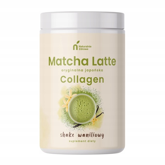 Naturalnie Zdrowe Matcha Japońska Collagen Shake Waniliowy Premium 410 g