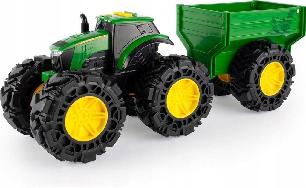 

Tomy John Deere Monster Treads traktor z przyczepą