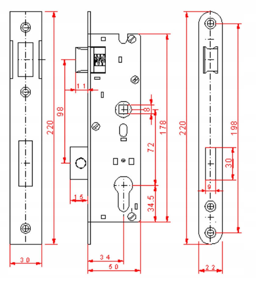 ZAMEK ZAPADKOWO-ZASUWKOWY DO FURTKI BRAMKI 72MM ZAMKI DO BRAMEK FURTEK Marka Kut-Met