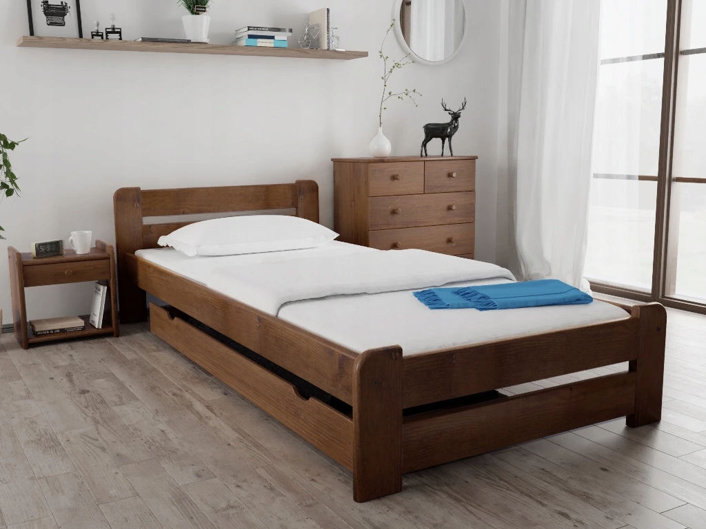 Postel Laura 80 x 200, dub Rošt: Bez roštu, Matrace: Bez matrace