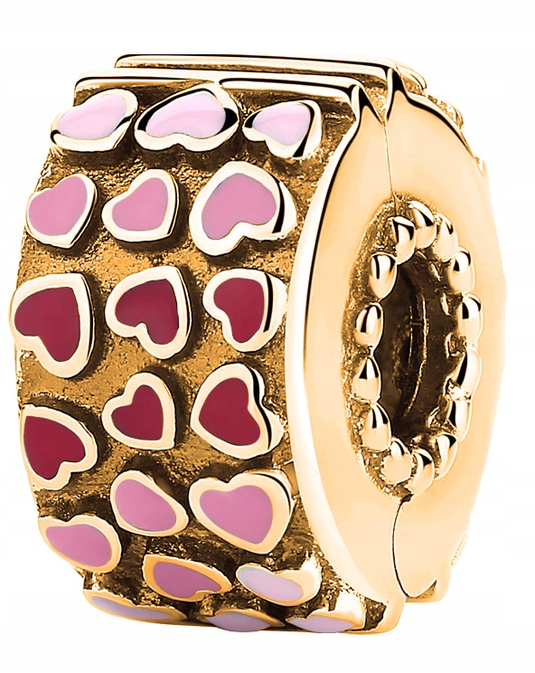 

Klips charms Kolorowe Serca srebro 925