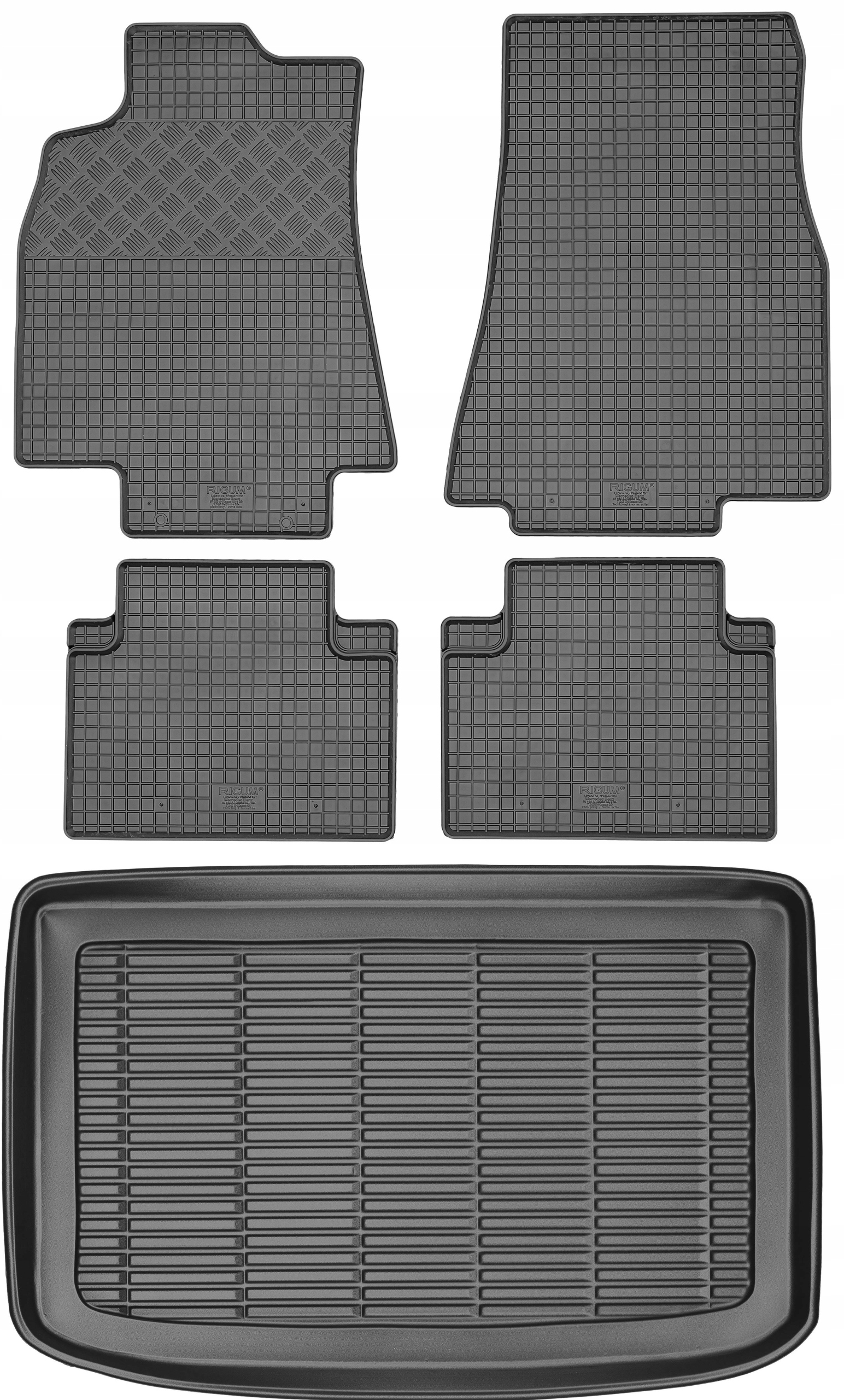 Mercedes A-Klasa W169 Hb 2004-2012 Sada Gumové rohože rohož
