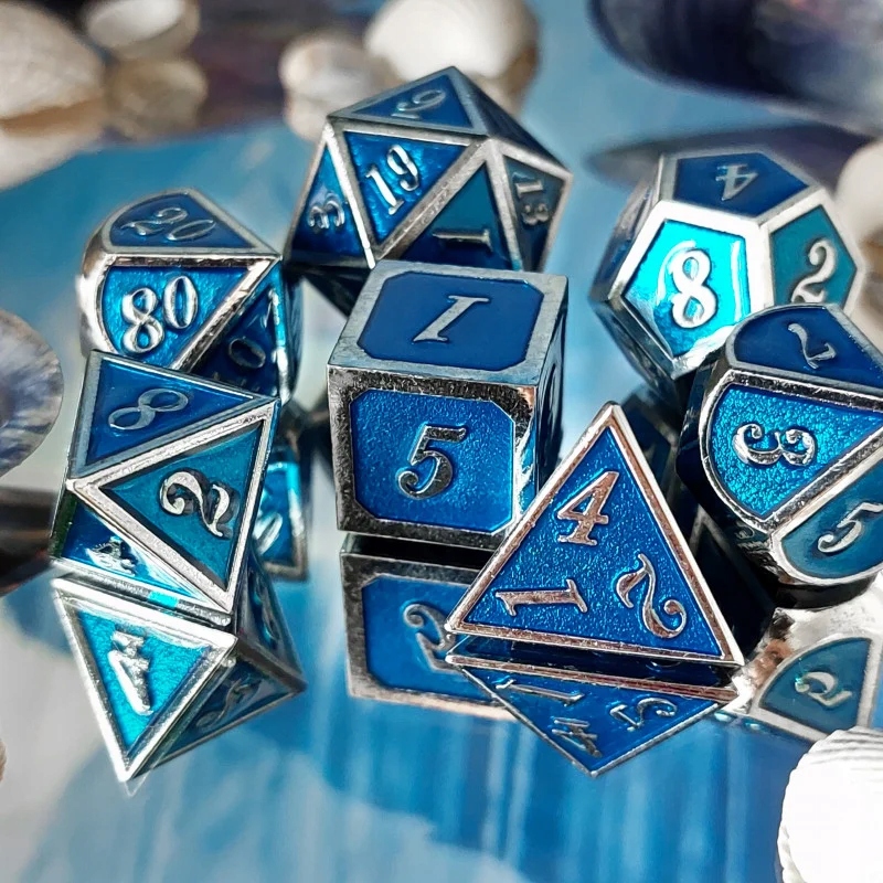 KRÓLOWA LODU ZESTAW 7 METALOWYCH KOŚCI RPG Producent RGFK