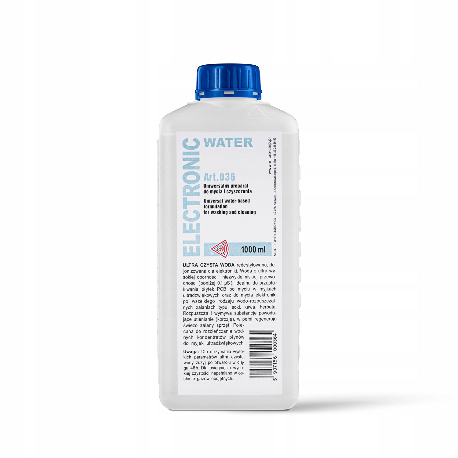 PŁYN DO MYJEK ULTRADŹWIĘKOWYCH ELECTRONIC WATER 1L